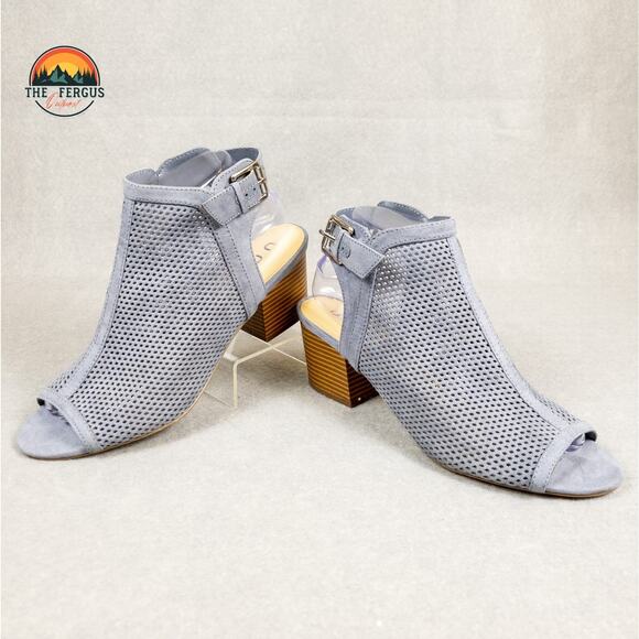 NWOT Unisa Casual Sandal Womens Sling Open Toe Mesh Shoe Block Heel Blue Size 8M - Picture 9 of 12